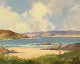Figures on the Beach by George K. Gillespie, oil on board, sold Dec 2018