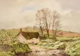 Devonshire Cottage by Frank Egginton, watercolour, sold Dec 2018