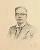 Frank McKelvey, Portrait of Sir Thomas Houston, charcoal drawing