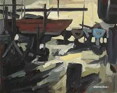 Winter at Killyleagh by Colin Davidson, 1996, oil on board, offered Dec 2018