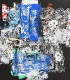 Brian Gormley American, Subway White, 2008, mixed media on canvas
