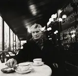 John Minihan, Samuel Beckett Seated in a Cafe, Paris, 1985, silver gelatin print - numbered 11 from an edition of 100