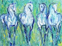 The Gathering by Declan O'Connor, oil on canvas, sold Dec 2018