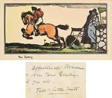 The Jockey by Jack Butler Yeats, hand-coloured Cuala Press Print, sold Dec 2018