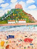 St. Michael's Mount, Cornwall by Simeon Stafford, oil on canvas, sold Dec 2018