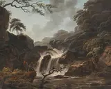 Thomas Walmsley, View of Cora Lynn at the Middle Falls of the Clyde, watercolour
