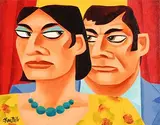 The Watchful Eye by Graham Knuttel, oil on canvas, sold Dec 2018