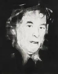 The Poet Seamus Heaney in the Darkness, Sandymount by Ross Wilson, mixed media on paper, offered Dec 2018