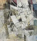 Nevill Johnson, Seated Figure Reading, 1998, acrylic on board