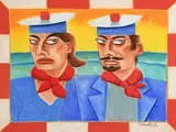 Where's the Rum? by Graham Knuttel, pastel on paper, offered Dec 2018