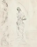 William Tolliver, Bathing Nude, limited edition lithograph - artist's proof 1/5