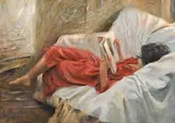 Henry McGrane, Comfy Sofa, oil on canvas