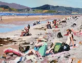 Stephen Cullen, Rossbeigh Beach, oil on canvas board