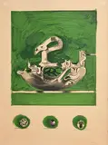 Graham Sutherland, Swan (1976/77), limited edition lithograph, numbered 72 from an edition of 125, published by Teodorani, Milan and the Pallas Gallery, London. Printed in colours on Arches wove paper.