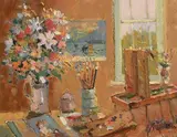 Corner of the Studio by Liam Treacy, oil on canvas, sold Dec 2018