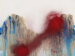 Gert van Maanen, Karmin Rocky, mixed media / dry pigments on acid free museum board