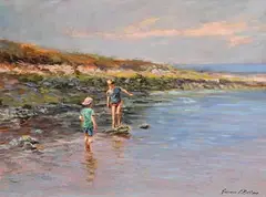 Playmates by Senan O'Brien, oil on canvas board, sold Dec 2018