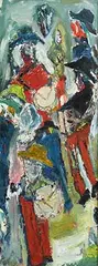Gerard McGourty, Marching Band, oil on board