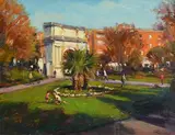 St Stephen's Green, Dublin by Norman Teeling, oil on board, sold Dec 2018