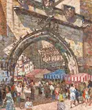 James Le Jeune, Nantes Porte, St. Louis, oil on canvas