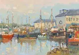Arklow Harbour by Liam Treacy, oil on canvas, sold Nov 2018