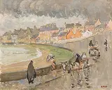 Rain at Kilkee. Co. Clare by Letitia Marion Hamilton, 1948, oil on canvas, sold Nov 2018