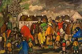 Markey Robinson, Auld Lammas Fair, oil on canvas