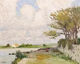 Carraroe, Co Galway by Charles Vincent Lamb, c.1950, oil on board, sold Nov 2018