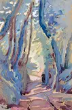 Figure on a Woodland Path by Evie Hone, gouache, sold Nov 2018