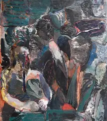 David Crone, Platform Party, 1989, oil on canvas