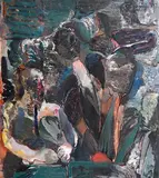 David Crone, Platform Party, 1989, oil on canvas