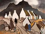 Markey Robinson, Where the Mountains O'Mourne Sweep Down to the Sea, gouache on board