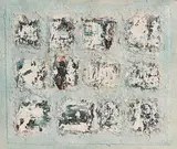 Kilcatherine Grid by John Kingerlee, 2005-2007, oil on board, sold Nov 2018