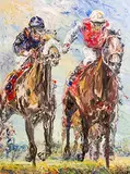 Liam O'Neill, Buaile ar Buaile (Blow for Blow), oil on canvas