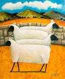 Mountainside Sheep by Graham Knuttel, oil on canvas, sold Nov 2018