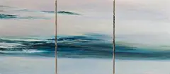 Morning Sea, Co Mayo by Mary Lohan, oil on canvas - triptych, sold Nov 2018