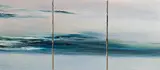 Mary Lohan, Morning Sea, Co Mayo, oil on canvas - triptych