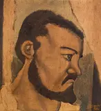 Christy Brown, Self Portrait, 1966, oil on canvas board