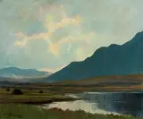 Douglas Alexander, The Griff River, oil on board