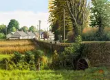 Eugene Conway, Houses at Castlecomer, oil on canvas