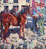 Tallow Horse Fair by Arthur K. Maderson, oil on board, offered Sep 2018