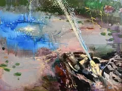 Kenneth Webb, The Frog Pond, oil on canvas