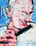 John B. Vallely, The Flute Player, oil on canvas