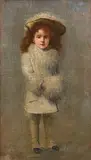 Richard Moynan, Bridget with a Muff, oil on canvas
