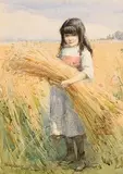 Harvest Time by Frank McKelvey, 1920, watercolour, offered Sep 2018