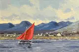 Ivan Sutton, Roundstone Bay, Co. Galway, oil on board