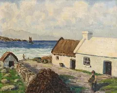 Henry Healy, On Achill Island, 1939, oil on board
