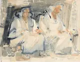 George Campbell, Water Sellers, watercolour