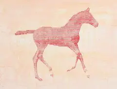 Ross Wilson, The Red Pony (From John Steinbeck), mixed media on card