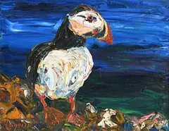 Liam O'Neill, The Puffin, oil on canvas